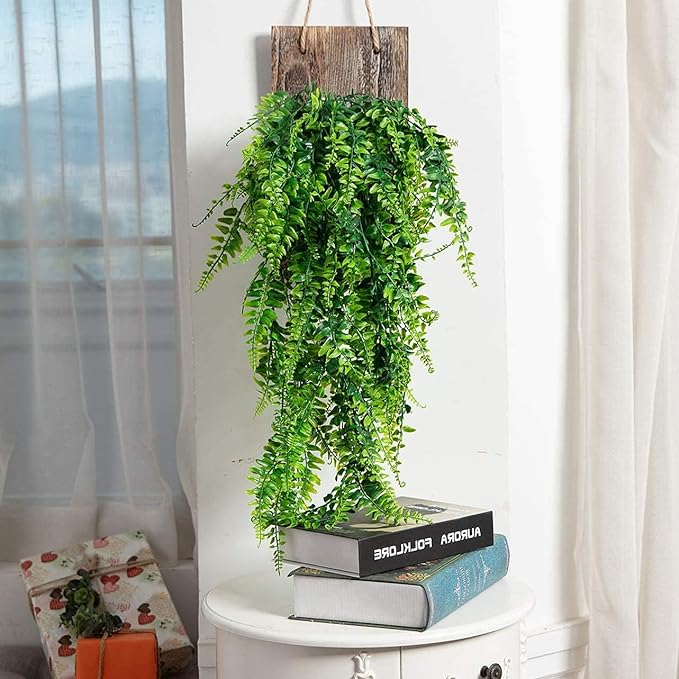 Clearance 200Pcs Boston Ferns Artificial Persian Rattan Fake Hanging Plant Faux Greenery Wholesale