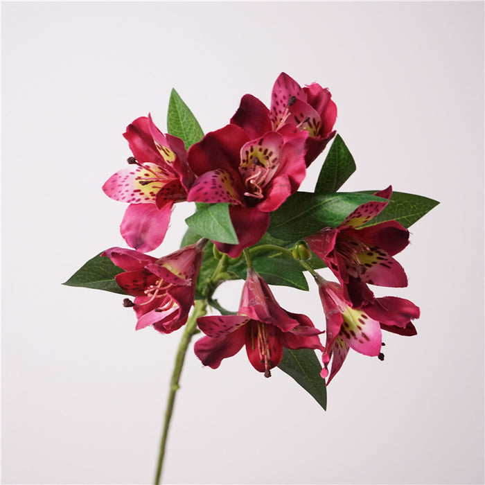 Bulk 30 inches Tall Peruvian Lily Stems Alstroemeria Aurantiaca Silk Flowers Wholesale