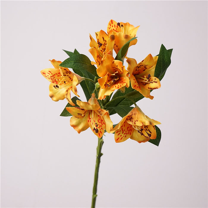 Bulk 30 inches Tall Peruvian Lily Stems Alstroemeria Aurantiaca Silk Flowers Wholesale