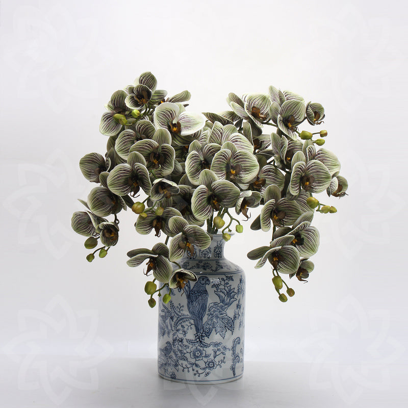 Tiges d'orchidées papillon Phalaenopsis rétro avancées de 27 pouces en vrac Fleurs au toucher réel Vente en gros