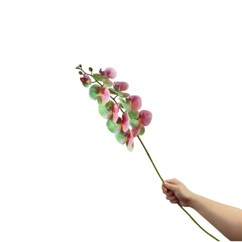 Bulk Exclusive Gradient Plastic Orchids Stem Phalaenopsis Flowers Artificial Wholesale
