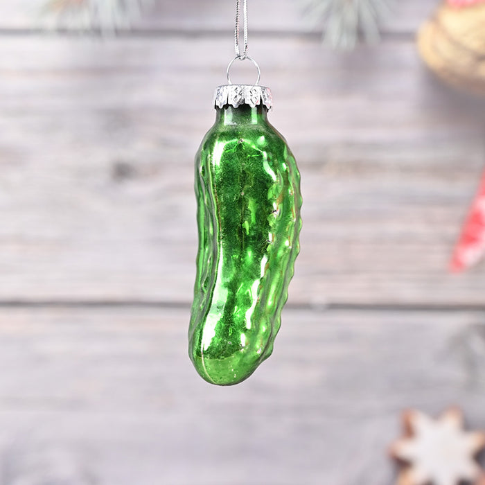 Bulk 3.1 Inch Pickle Glass Ornament Christmas Ornaments Wholesale