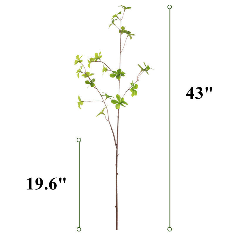 Lot de 2 branches de verdure artificielles de 43 pouces, feuilles de Pieris Japonica, plantes artificielles en gros