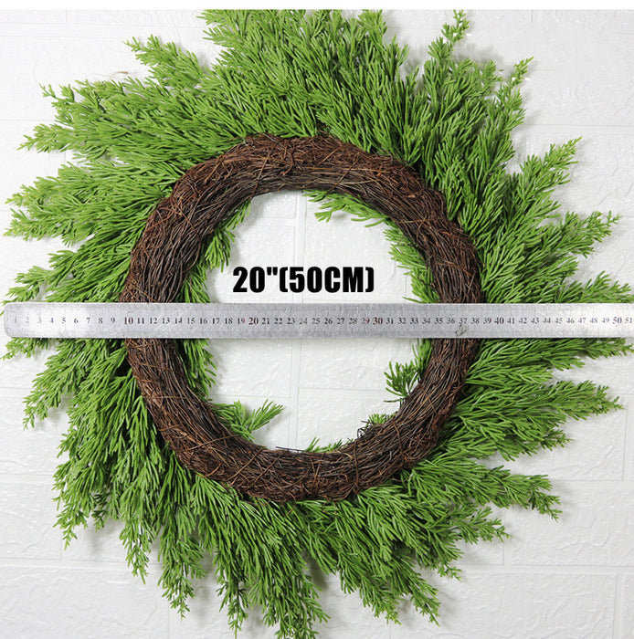 Bulk 20 Inches Real Touch Pine Wreath for Front Door Christmas Wreath Wholesale