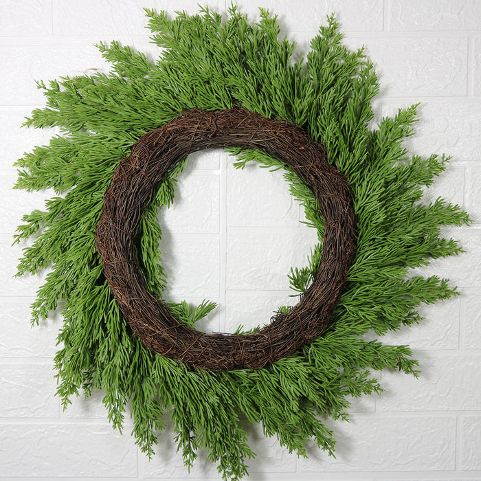 Bulk 20 Inches Real Touch Pine Wreath for Front Door Christmas Wreath Wholesale