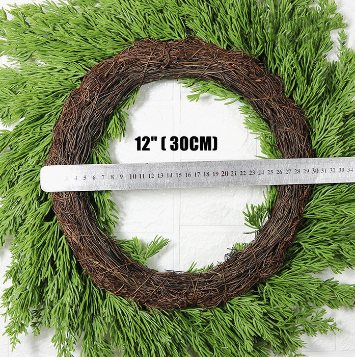 Bulk 20 Inches Real Touch Pine Wreath for Front Door Christmas Wreath Wholesale