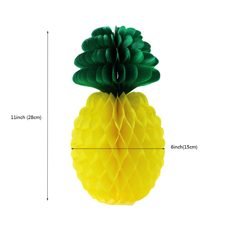 Bulk 2Pcs Hanging Paper Pineapple Honeycomb for Hawaiian Luau Party Supplies Favors Wholesale