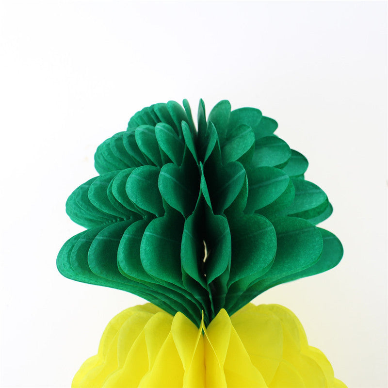 Bulk 2Pcs Hanging Paper Pineapple Honeycomb for Hawaiian Luau Party Supplies Favors Wholesale