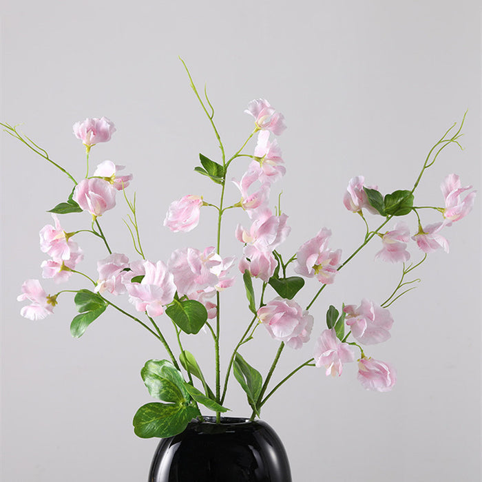 Bulk Sweet Pea Blossom Stems Spray Real Touch Floral Pea with Leaves Wholesale