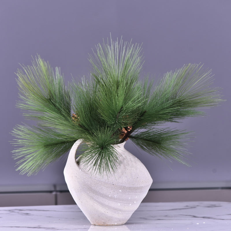 Bulk 3Pcs 22" Pinus Massoniana Lamb Stems Real Touch Pine Winter Christmas Plants Wholesale