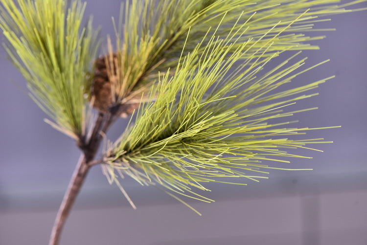 Bulk 3Pcs 22" Pinus Massoniana Lamb Stems Real Touch Pine Winter Christmas Plants Wholesale