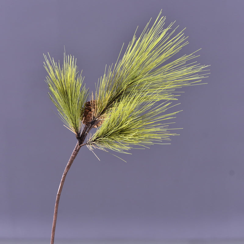 Bulk 3Pcs 22" Pinus Massoniana Lamb Stems Real Touch Pine Winter Christmas Plants Wholesale