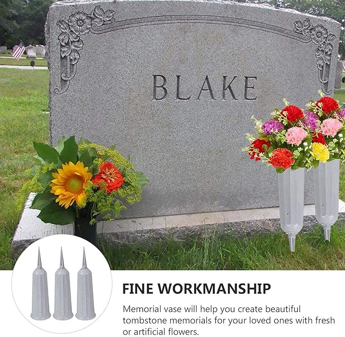 Bulk 12Pcs Cemetery Vases Flower Holder Graveyard Flower Holder Wholesale