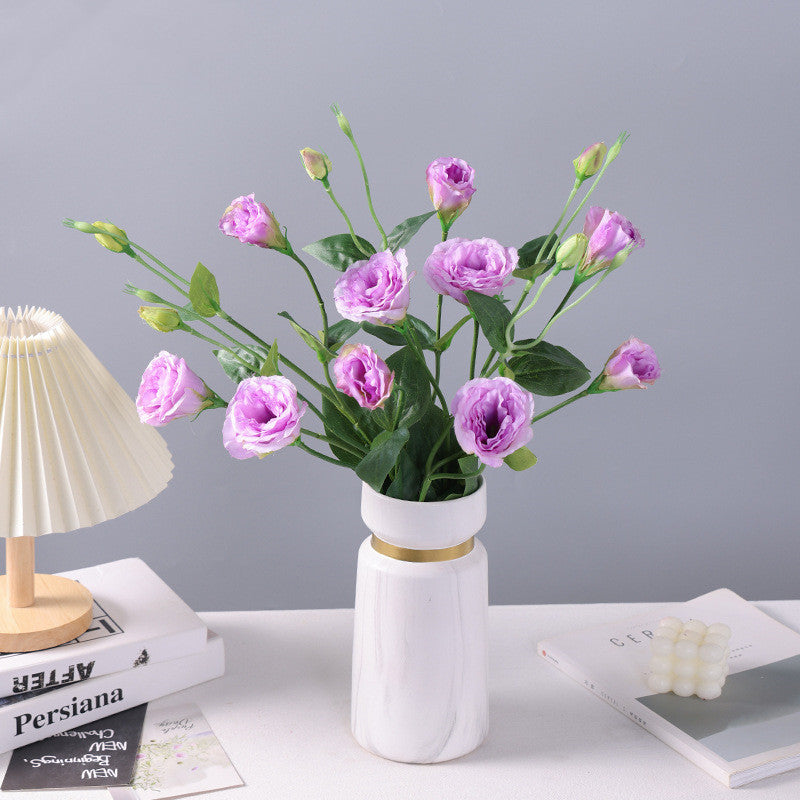 Bouquet de tiges de Platycodon Gradiflorus de 25,5 pouces en vrac, artificiel, en gros 