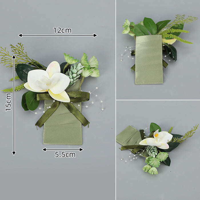 Bulk 6 Pack Pocket Boutonniere Flowers for Wedding Groom and Groomsmen Suits Pocket Wholesale