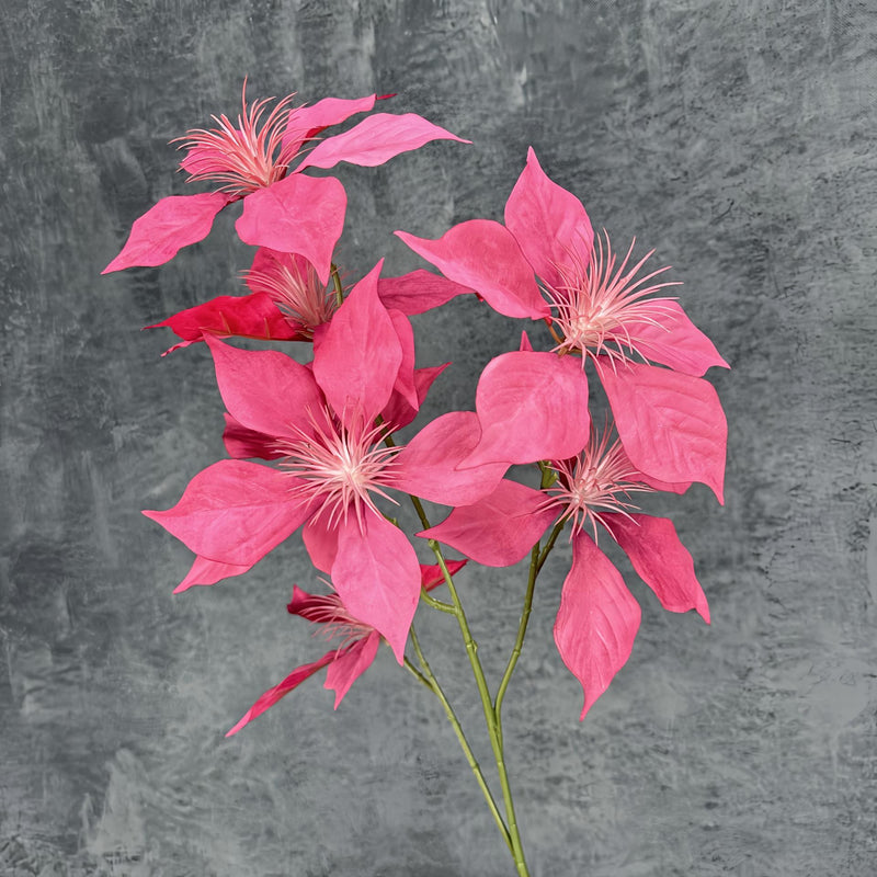 Bulk 31 inches Tall Poinsettia Christmas Flowers Spray Branches Wholesale