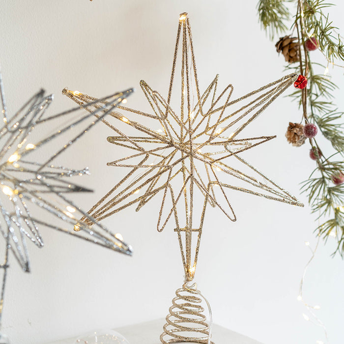 Bulk Light Up Artificial Glitter Snowflake Christmas Ornaments Led Lights Wholesale