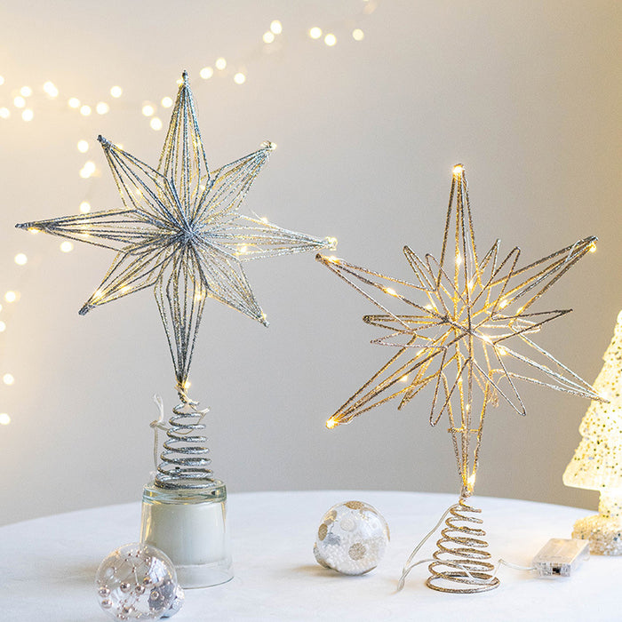 Bulk Light Up Artificial Glitter Snowflake Christmas Ornaments Led ...