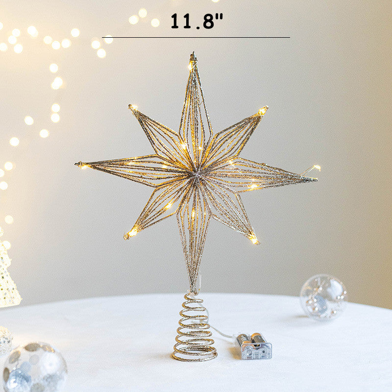 Bulk Light Up Artificial Glitter Poinsettias Ornaments Led Lights Wholesale