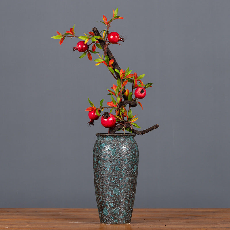 Tiges de grenade en vrac de 35 pouces, branches de pulvérisation bouclées, tiges de fruits artificiels en gros