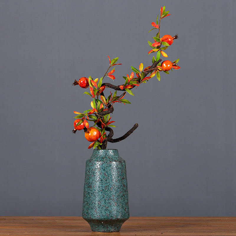 Tiges de grenade en vrac de 35 pouces, branches de pulvérisation bouclées, tiges de fruits artificiels en gros