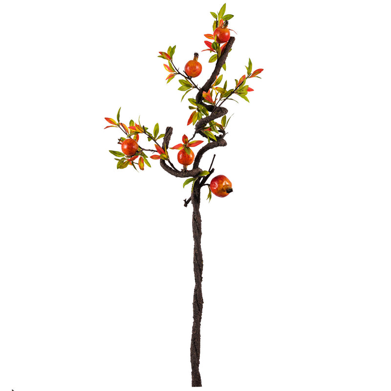 Tiges de grenade en vrac de 35 pouces, branches de pulvérisation bouclées, tiges de fruits artificiels en gros