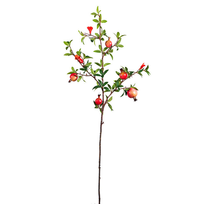 Bulk 35" Pomegranate Spray Long Stems Fruits with Flowers Arrangement Wholesale