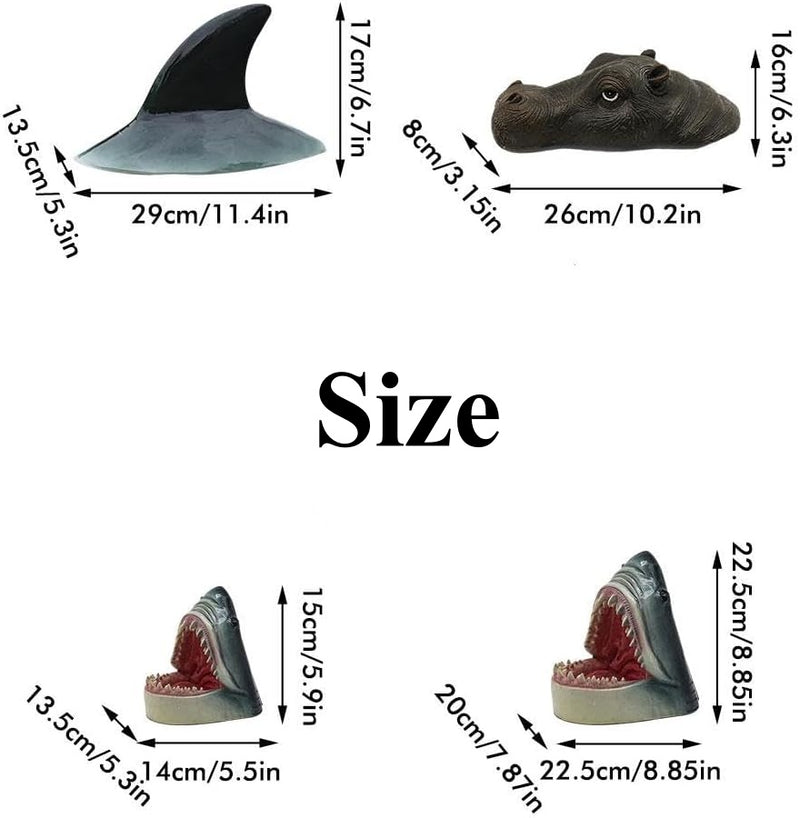 Bulk Artificial Animals Floating Shark Fin Hippo for Pool Wholesale