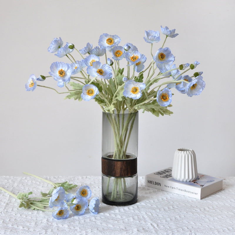 Massive Clearance! Wholesale 23" Artificial Poppy Silk Flower Stems in Spray Style