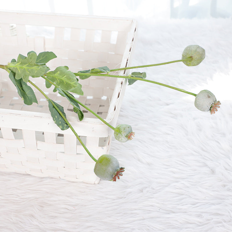 Tiges de fruits de pavot en vrac de 22 pouces, branches de fruits artificielles réalistes en gros