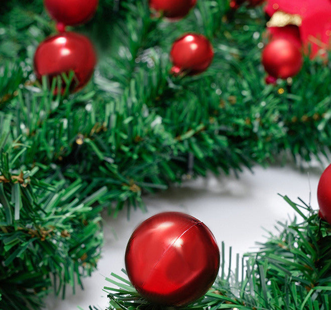 Bulk 9FT Pre-Lit Artificial Christmas Poinsettia Garland with LED Lights Wholesale