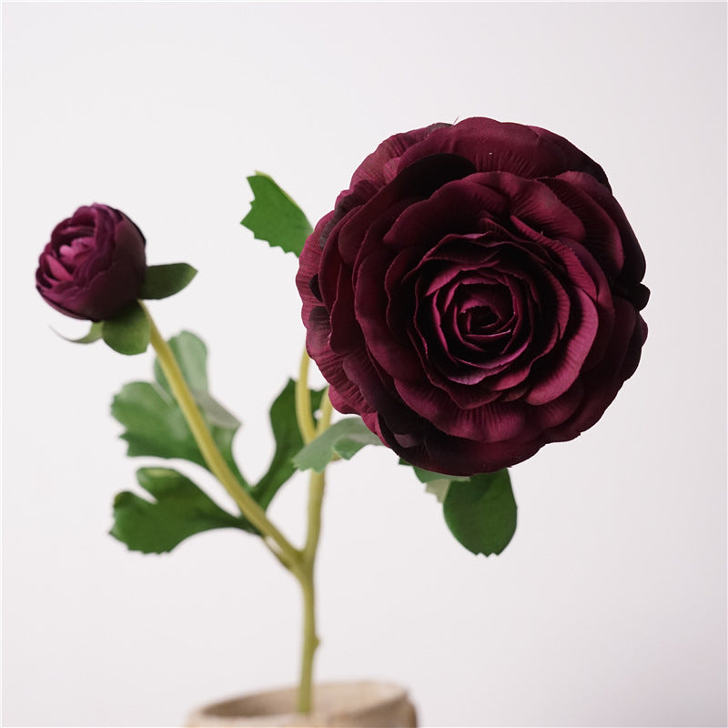Premium 21" Real Touch Ranunculus - Lifelike Floral Arrangements for Weddings & Home Decor