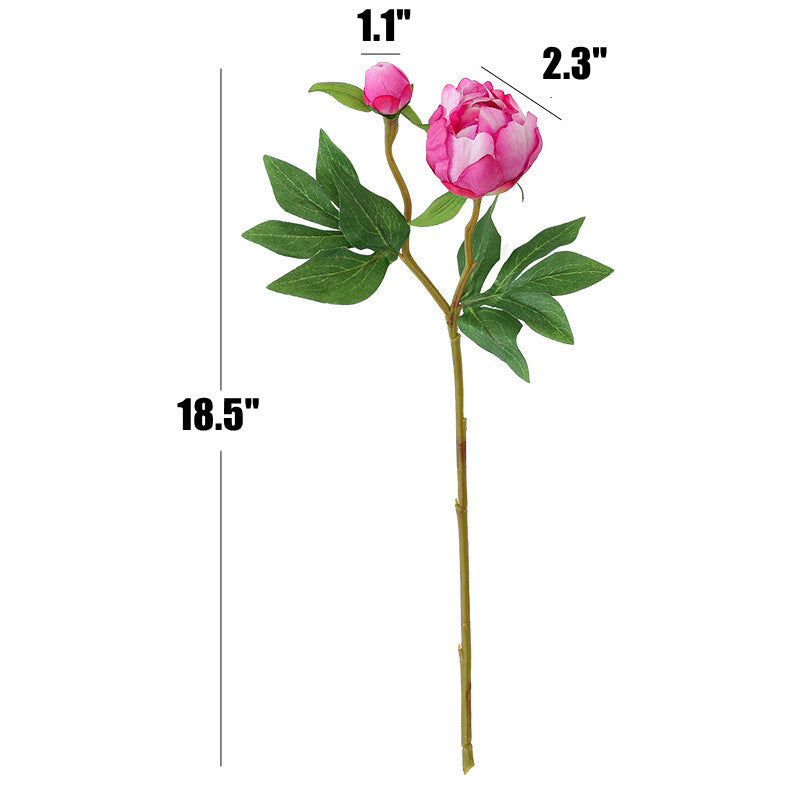 Bulk 18.5" Lifelike Artificial Peony Bud Stems Silk Flowers for Wedding Decor, Home Floral Arrangements & DIY Bouquets