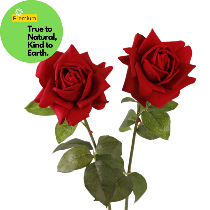 Premium Real Touch Blooming Rose Stem
