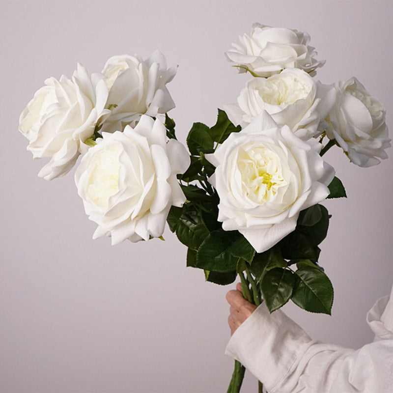 Premium 27" Real Touch Roses - Lifelike Silk Floral Arrangements for Weddings & Home Decor
