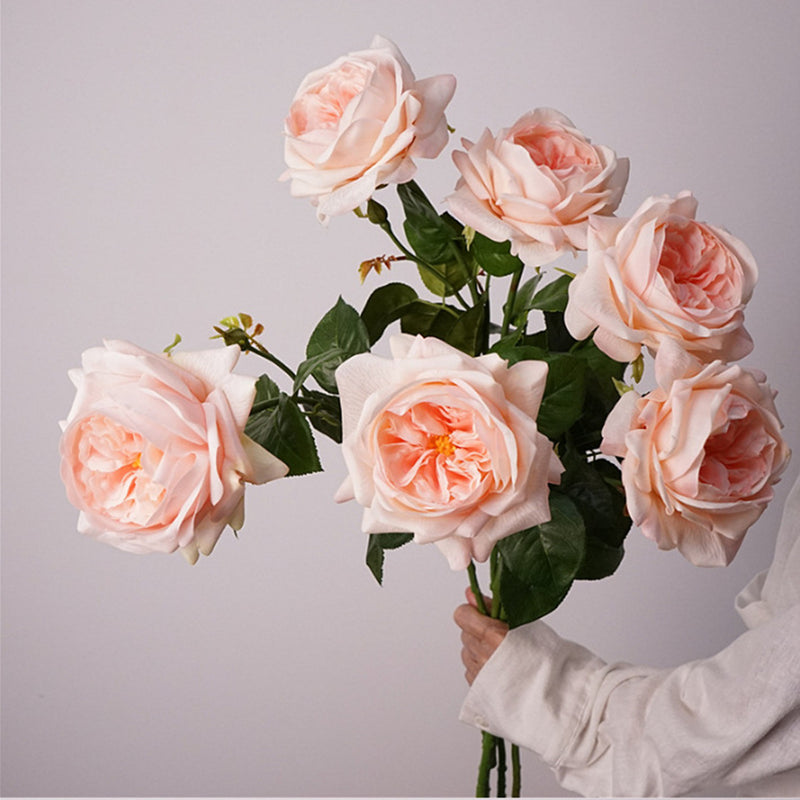 Premium 27" Real Touch Roses - Lifelike Silk Floral Arrangements for Weddings & Home Decor