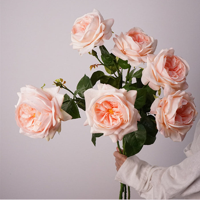 Premium 27" Real Touch Roses - Lifelike Silk Floral Arrangements for Weddings & Home Decor