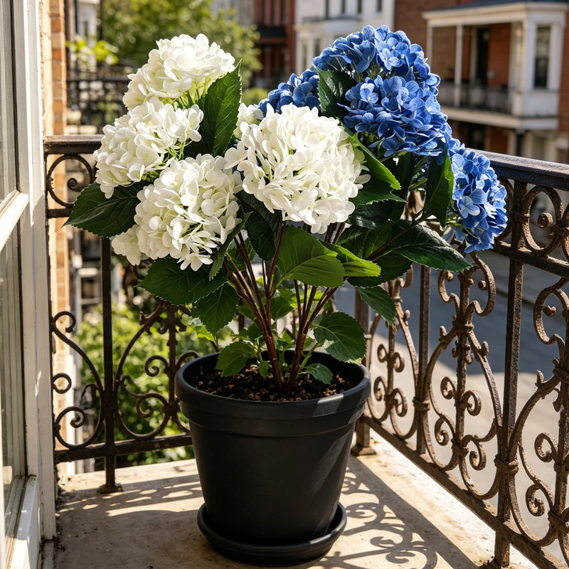 Premium 24" Real Touch UV Resistant Hydrangea – Large Faux Flowers for Outdoor Decor