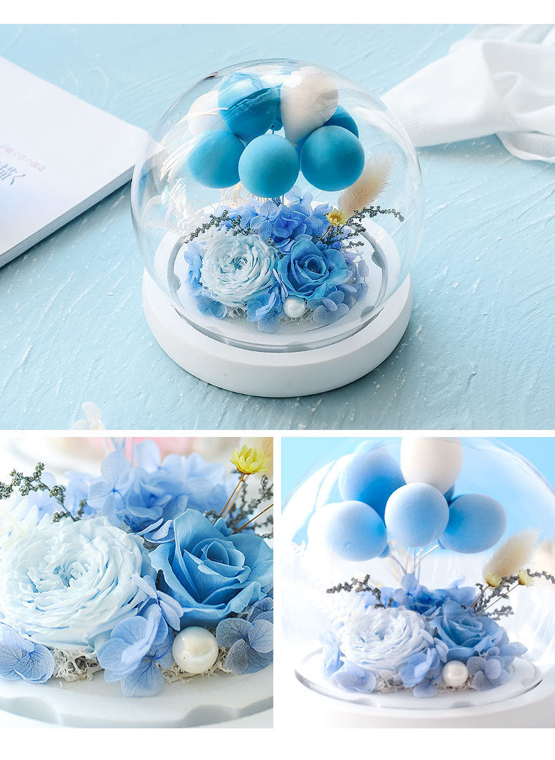 Real Preserved Flower Arrangement - Handcrafted Everlasting Floral Decor for Table Centerpieces, Gift