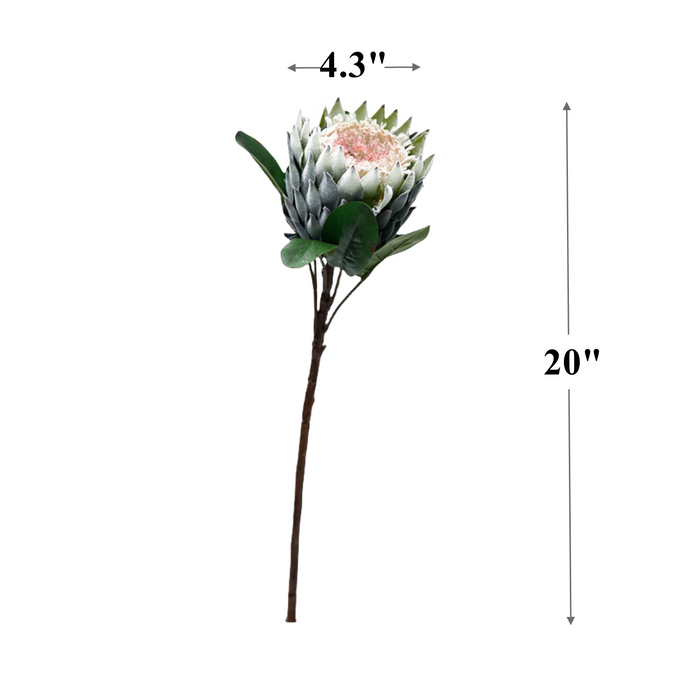 Bulk 6pcs 20" King Protea Stems Bouquet Faux Fall Flowers Wholesale