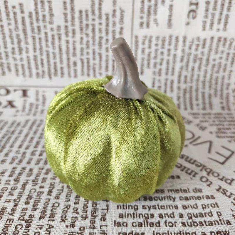 Lot de 10 citrouilles en mousse de velours pour décoration de Thanksgiving en gros