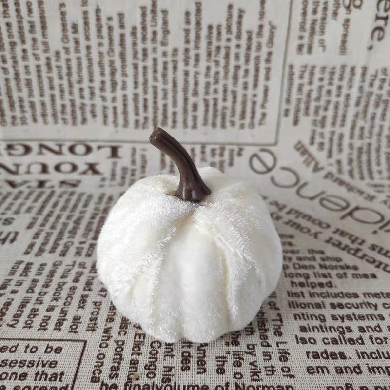 Lot de 10 citrouilles en mousse de velours pour décoration de Thanksgiving en gros