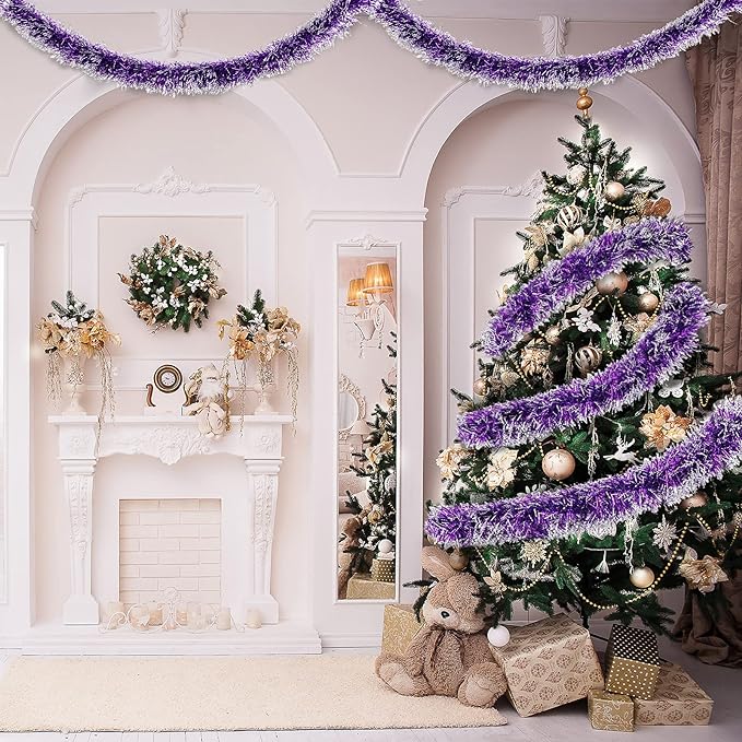 Bulk 10pcs Total 65 Ft Tinsel Hanging Garland Metallic Shiny Garland Wholesale