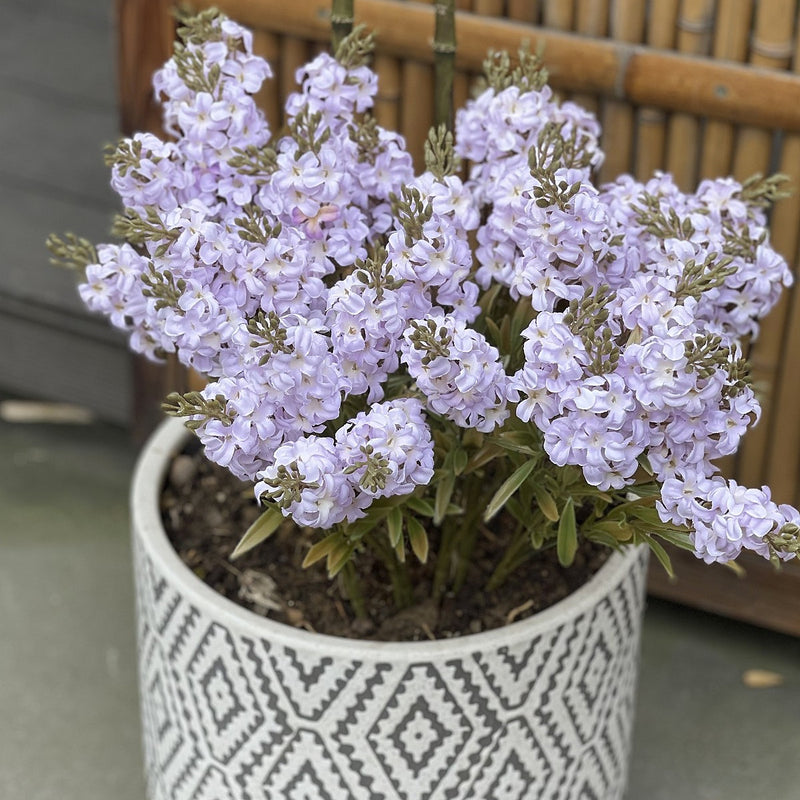 Exclusivo a granel, 8 Uds., flores artificiales de arbusto de jacinto para exteriores, resistente a los rayos UV, venta al por mayor