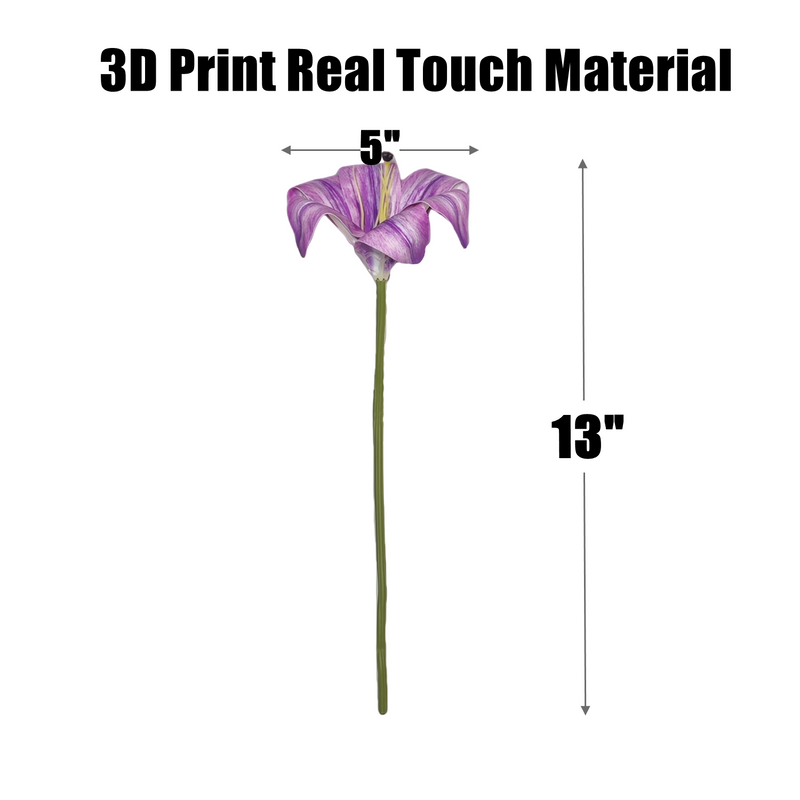 Bulk 13" Artificial Purple Lilies Flowers in Vase Potted Artificial Flowers with Vase Wholesale