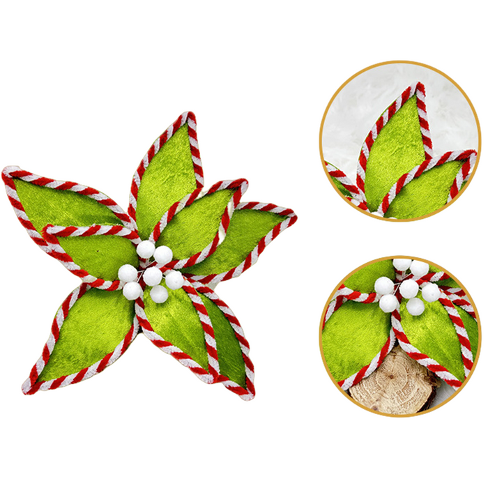 Bulk 10Pcs Large Poinsettia Gingerbread Christmas Decorations Wholesale