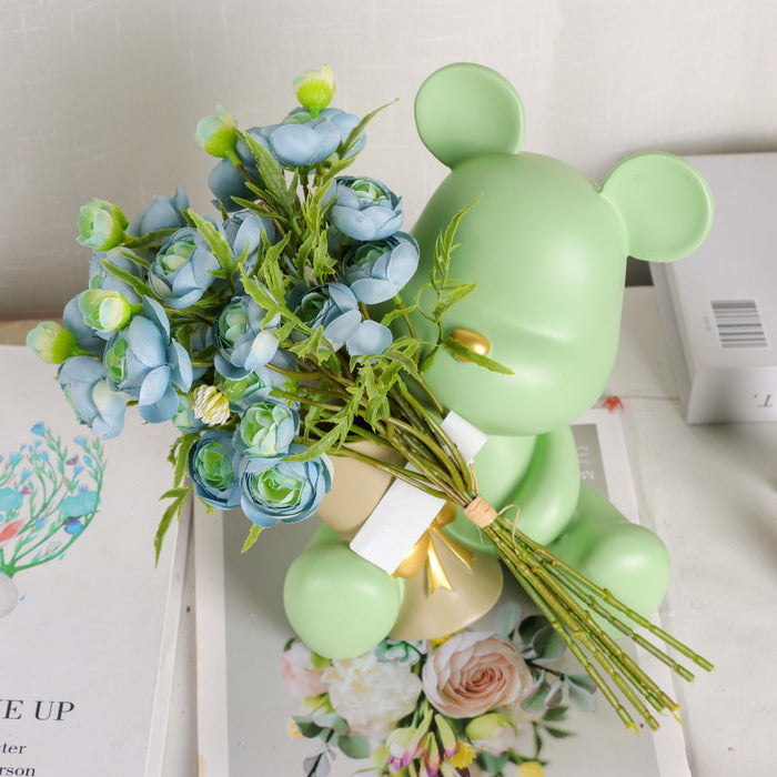 Bulk 2 Bundles Ranunculus Bouquet With Greenery for Vase Filler Bouquet Wedding Decor Wholesale