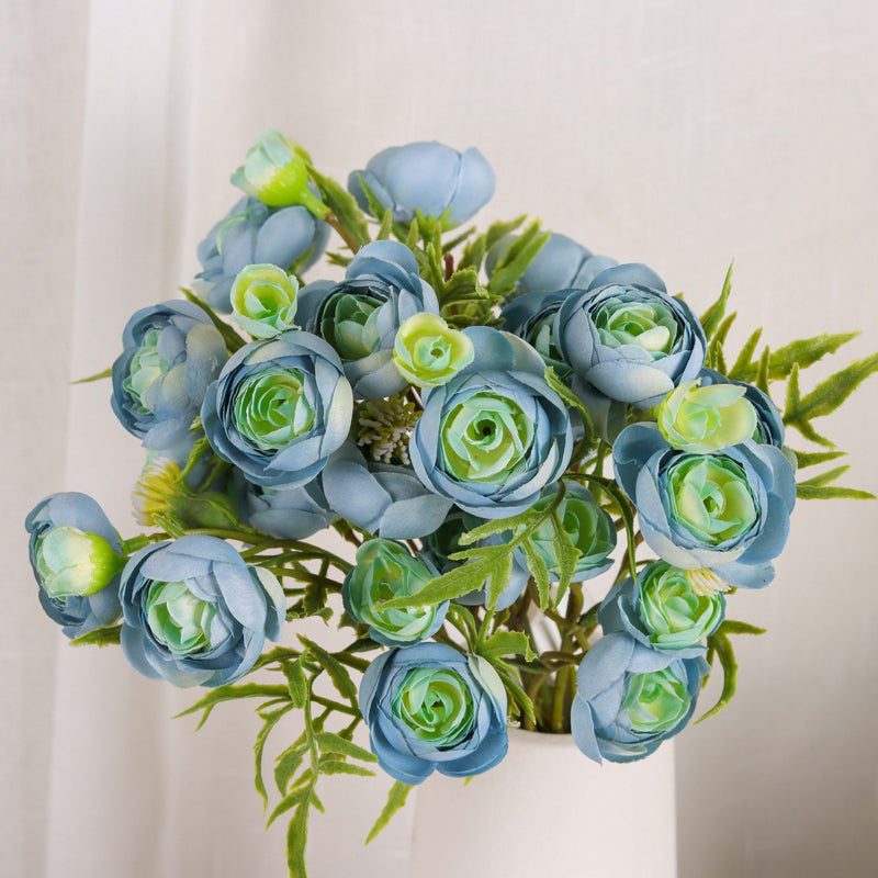 Bulk 2 Bundles 10 Stems Ranunculus Bouquet With Greenery for Vase Filler Bouquet Wedding Decor Wholesale