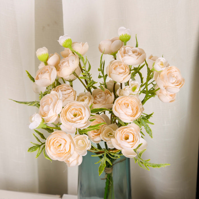 Bulk 2 Bundles Ranunculus Bouquet With Greenery for Vase Filler Bouquet Wedding Decor Wholesale