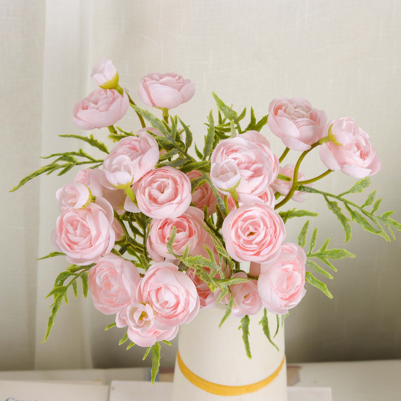 Bulk 2 Bundles 10 Stems Ranunculus Bouquet With Greenery for Vase Filler Bouquet Wedding Decor Wholesale